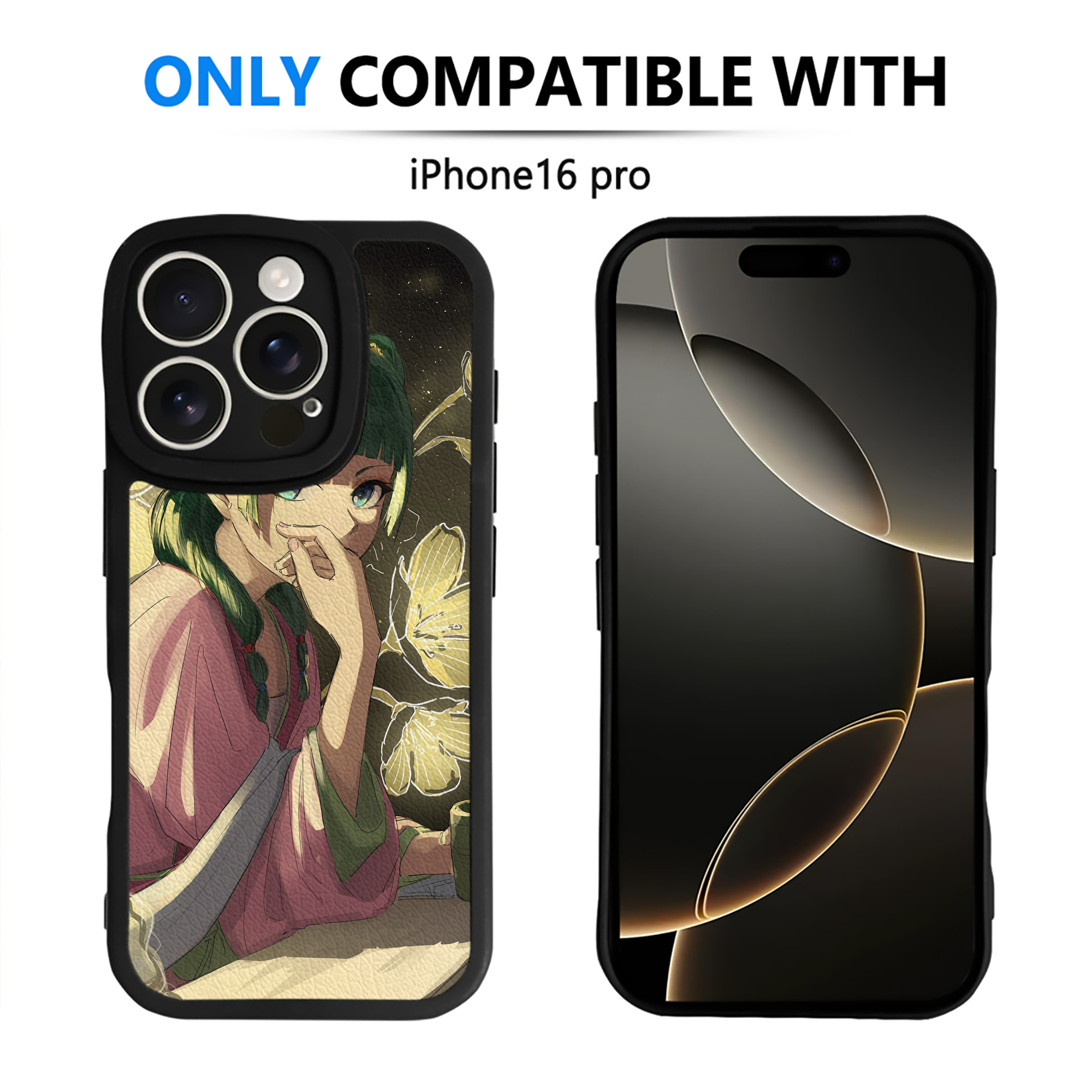 （画像用） 薬屋のひとりごと The Apothecary Diaries 【iPhone 16シリーズ対応】シリコンスマホケース（レザー調） 材質：シリコン